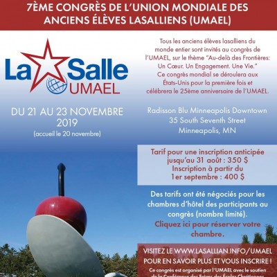 UMAEL -La Salle – prochain 7e Congrès mondial